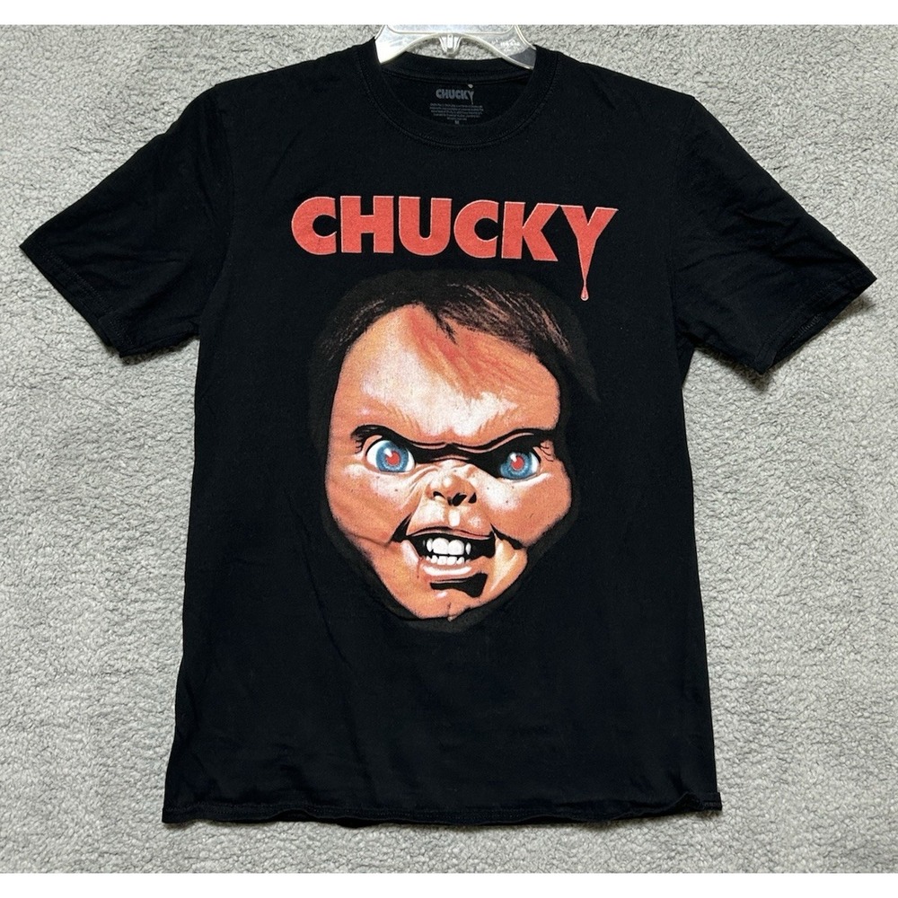 Chucky Horror Movie Shirt Mens M Gothic Scary Wanna Play Chucky Doll